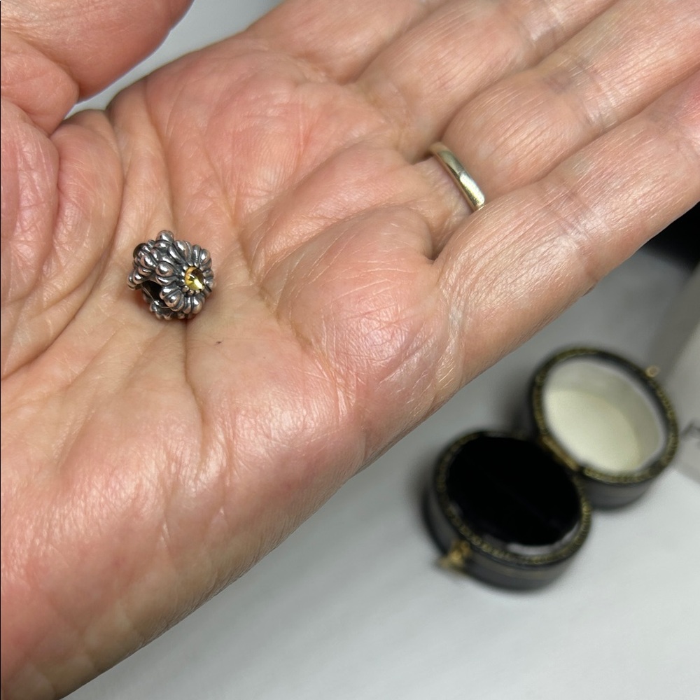 Pandora Citrine & Sterling Charm - Picture 6 of 6